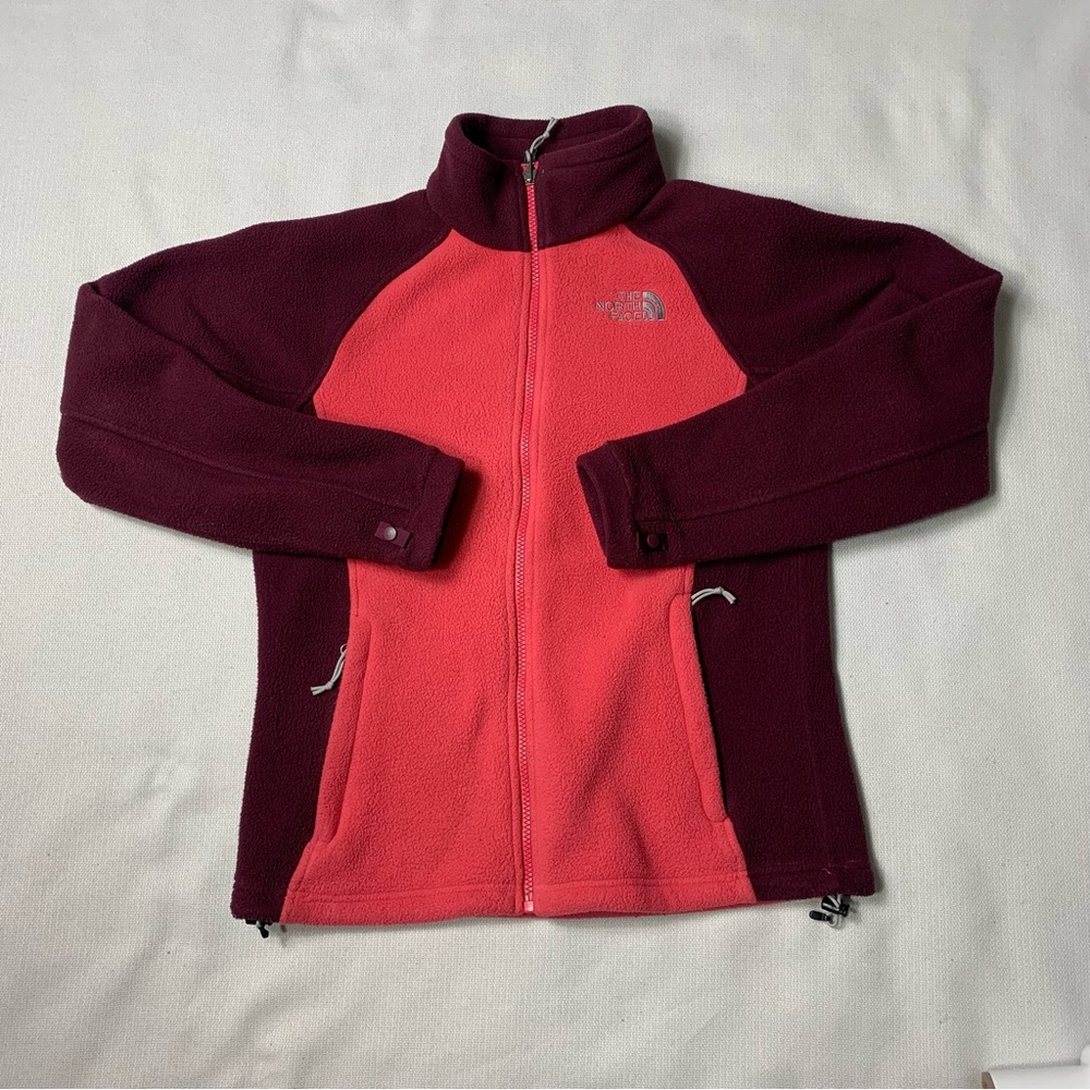 North Face Color Block Fleece Zip up Jacket